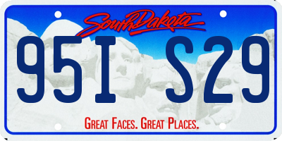 SD license plate 95IS29