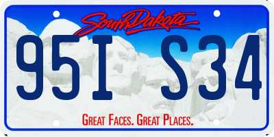 SD license plate 95IS34