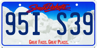 SD license plate 95IS39