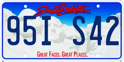 SD license plate 95IS42