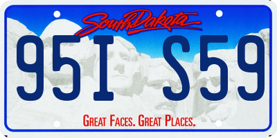 SD license plate 95IS59