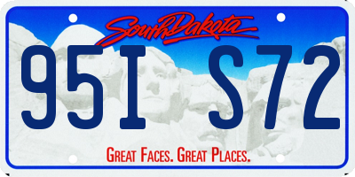 SD license plate 95IS72