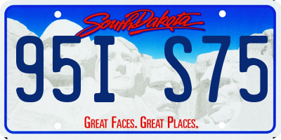 SD license plate 95IS75