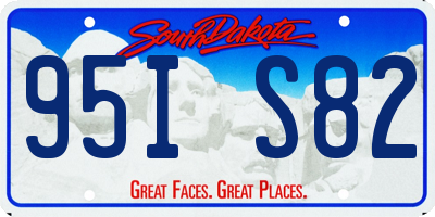 SD license plate 95IS82