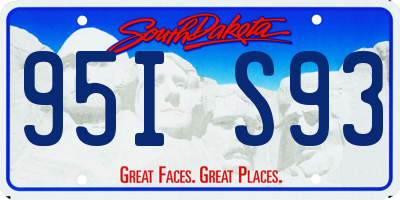 SD license plate 95IS93