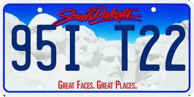 SD license plate 95IT22