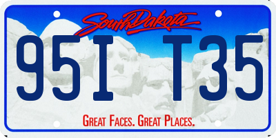 SD license plate 95IT35