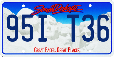 SD license plate 95IT36