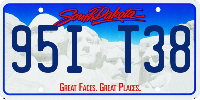 SD license plate 95IT38