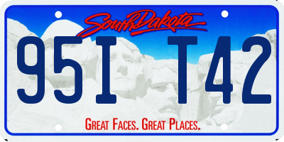 SD license plate 95IT42