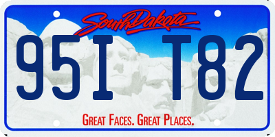 SD license plate 95IT82