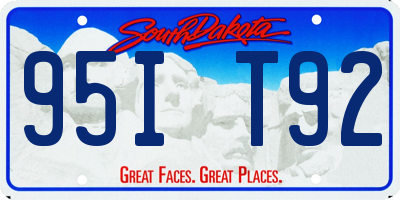 SD license plate 95IT92