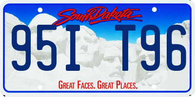 SD license plate 95IT96