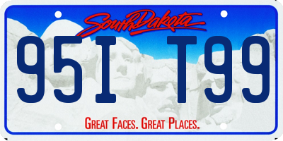 SD license plate 95IT99