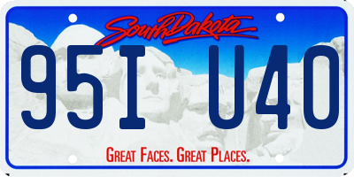 SD license plate 95IU40