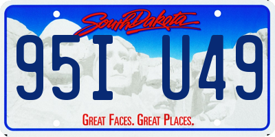 SD license plate 95IU49