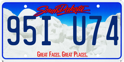 SD license plate 95IU74