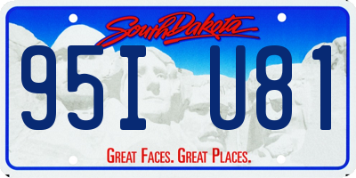 SD license plate 95IU81