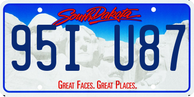 SD license plate 95IU87