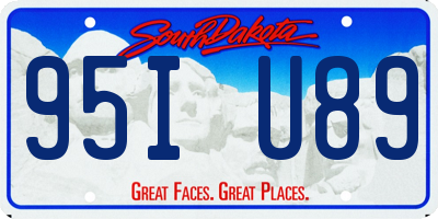 SD license plate 95IU89