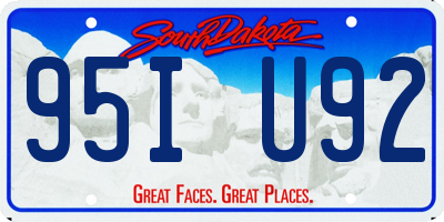 SD license plate 95IU92