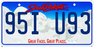 SD license plate 95IU93