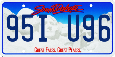 SD license plate 95IU96