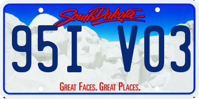 SD license plate 95IV03
