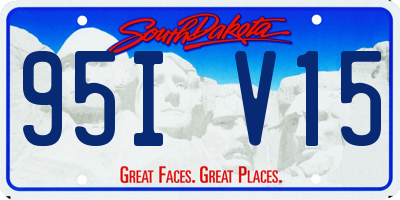 SD license plate 95IV15