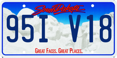 SD license plate 95IV18