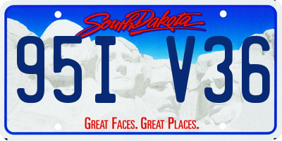 SD license plate 95IV36