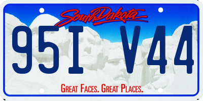 SD license plate 95IV44