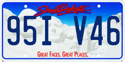 SD license plate 95IV46