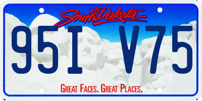 SD license plate 95IV75