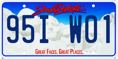 SD license plate 95IW01