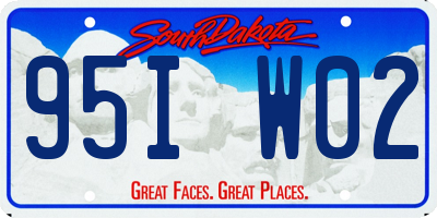 SD license plate 95IW02