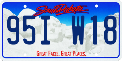 SD license plate 95IW18
