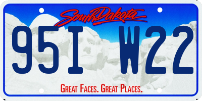 SD license plate 95IW22
