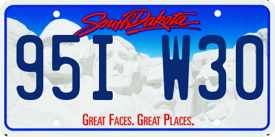 SD license plate 95IW30