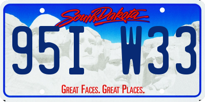 SD license plate 95IW33