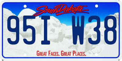 SD license plate 95IW38