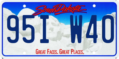 SD license plate 95IW40