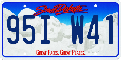 SD license plate 95IW41