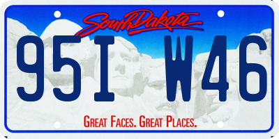 SD license plate 95IW46