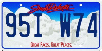 SD license plate 95IW74