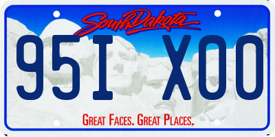 SD license plate 95IX00