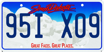 SD license plate 95IX09