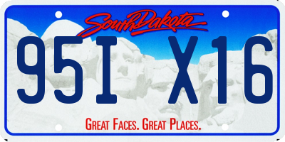 SD license plate 95IX16