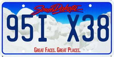 SD license plate 95IX38