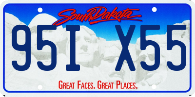 SD license plate 95IX55